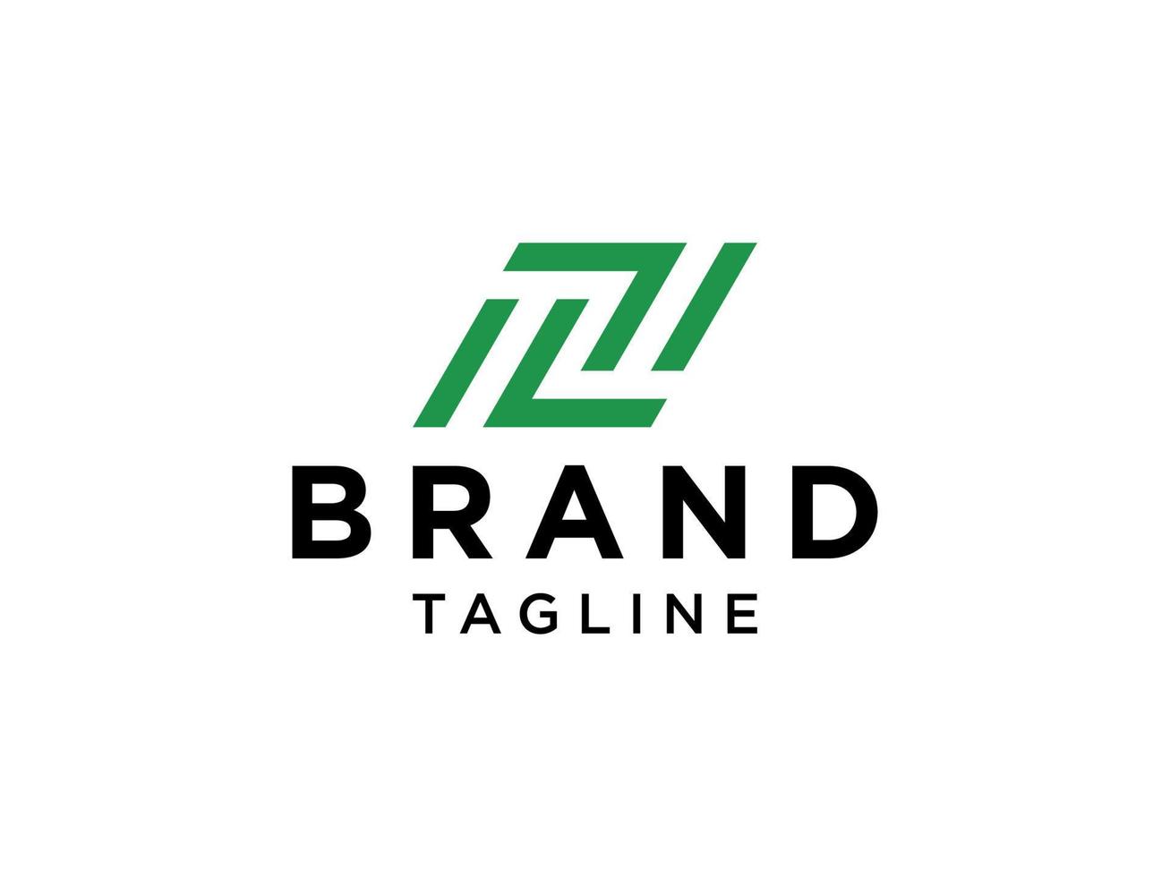 första bokstaven z logotyp. grön geometrisk form stil isolerad på vit bakgrund. användbar för företag och byggnadslogotyper. platt vektor logotyp designmall element.