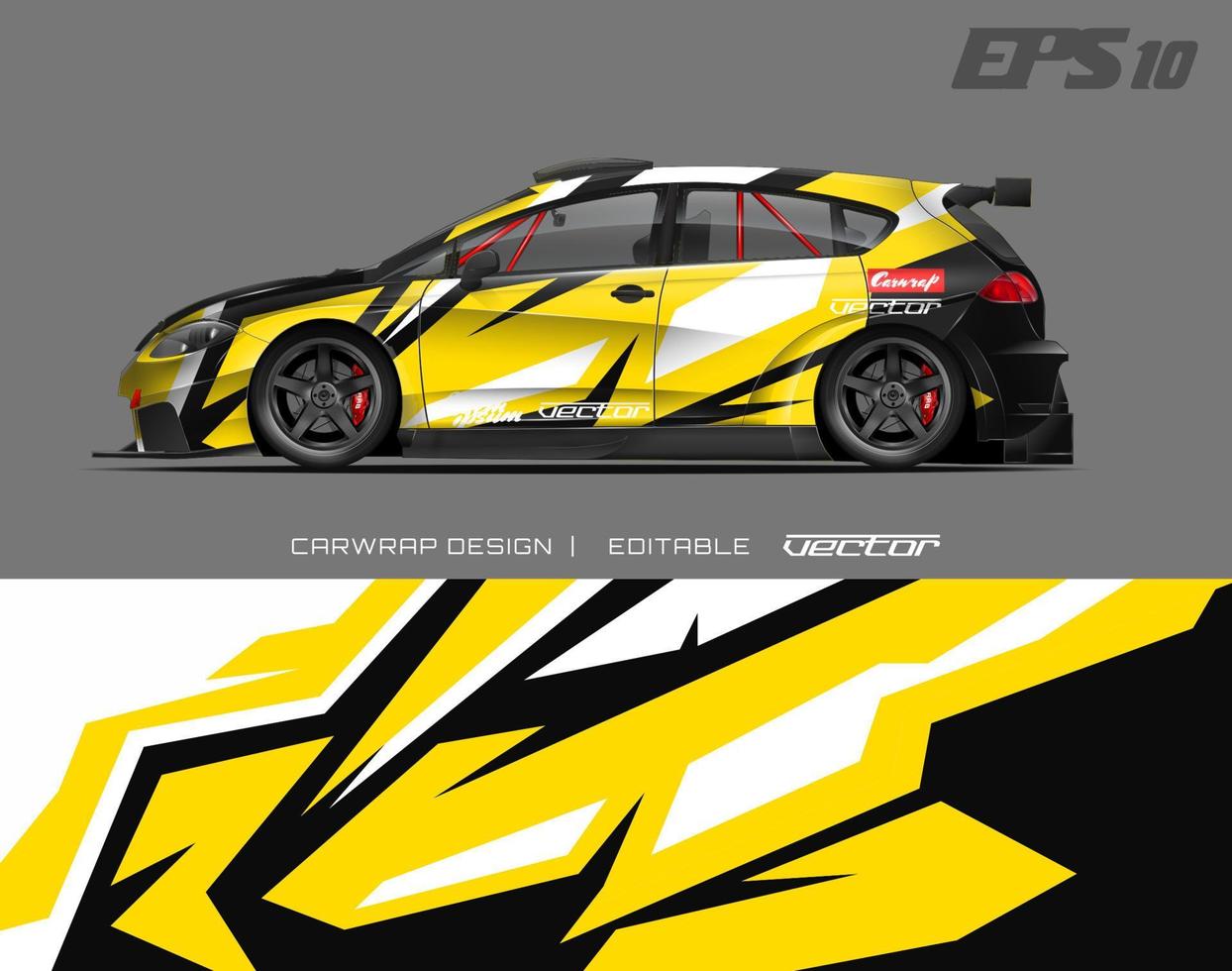 bilinpackningsdesign modern racingbakgrundsdesign för fordonsinpackning, racerbil, rally, etc vektor