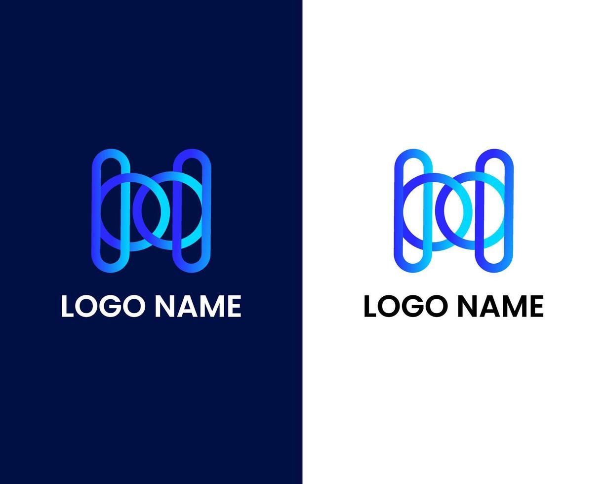 buchstabe h und o moderne logo-design-vorlage vektor