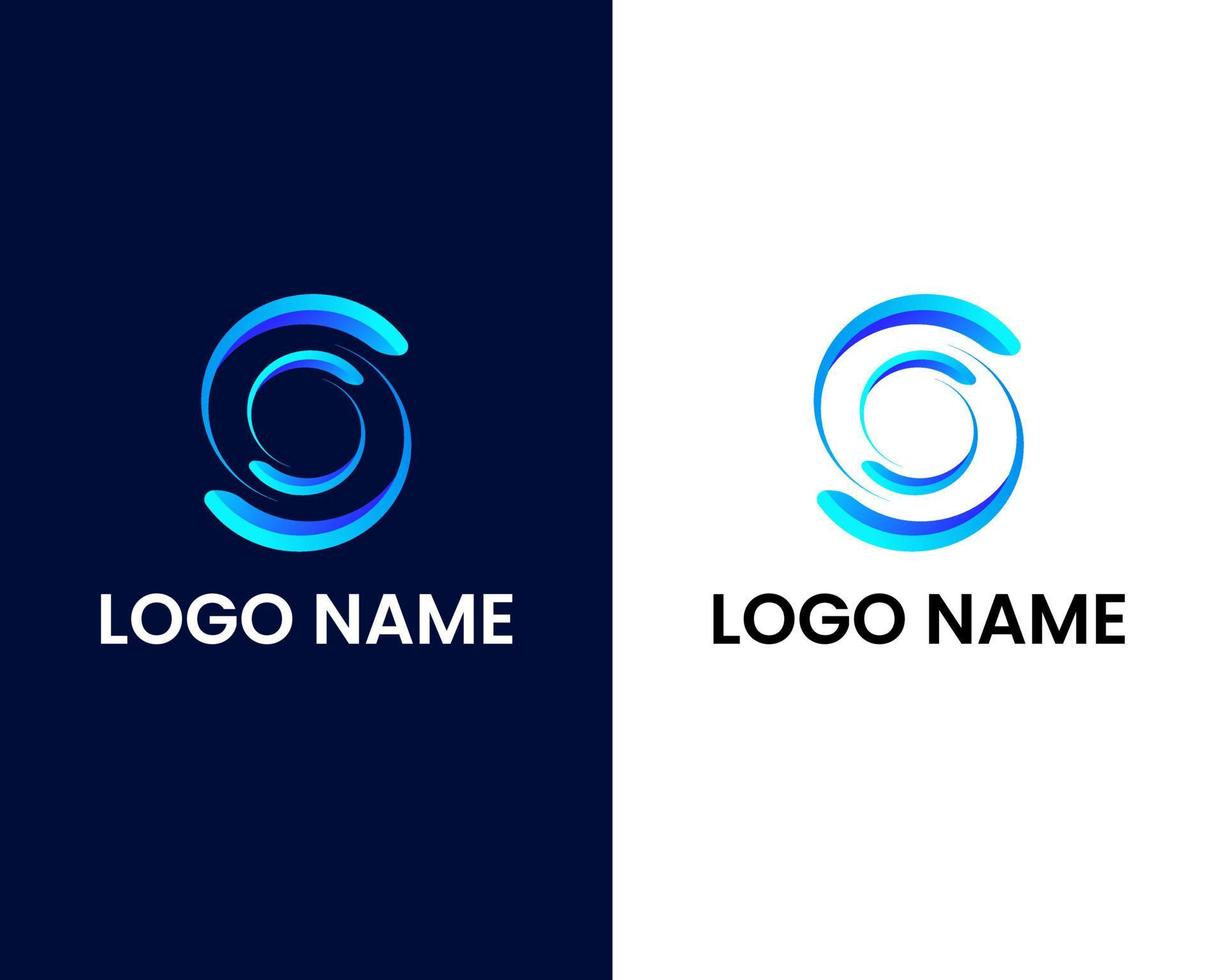 bokstaven s och o modern logotyp designmall vektor