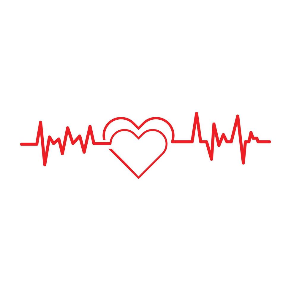 konst design hälsa medicinsk hjärtslag puls ikon illustration vektor