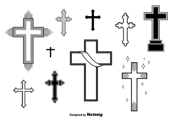 Set med Vector Crosses