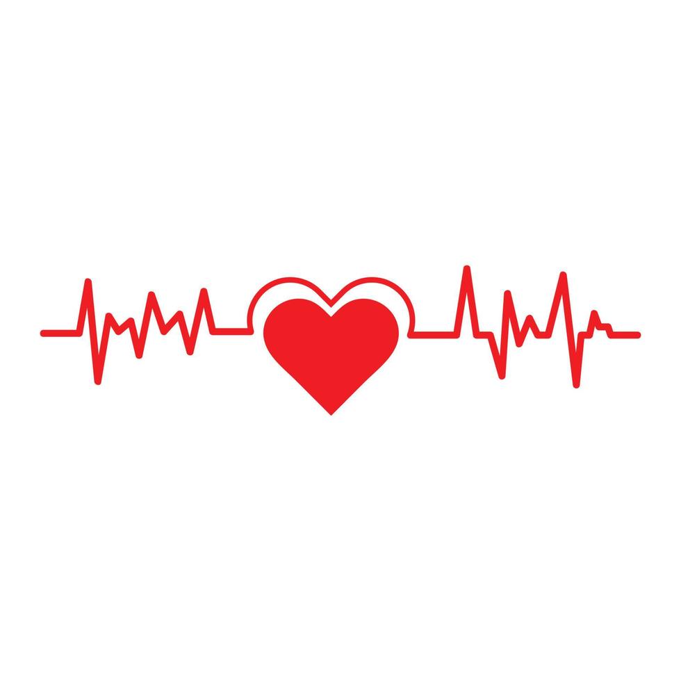 konst design hälsa medicinsk hjärtslag puls ikon illustration vektor