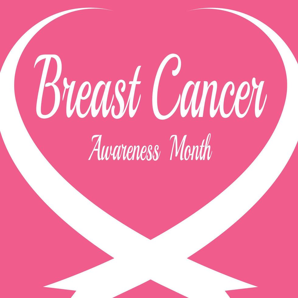 rosa band för bröstcancer medvetenhet symbol, vektor illustration