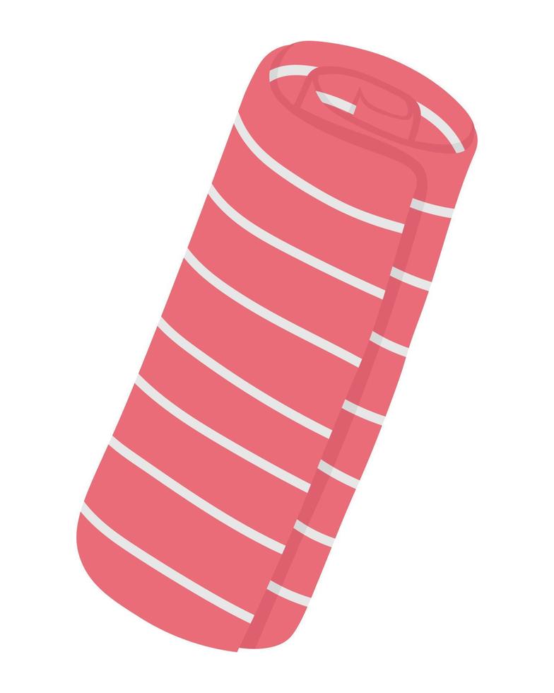 ljus strandhandduk. doodle platt clipart. alla föremål målas om. vektor