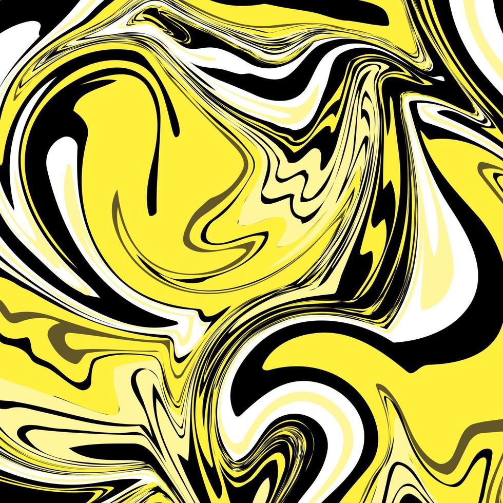 marmorstruktur i gula, svarta och vita färger. abstrakt vektorbild. vektor