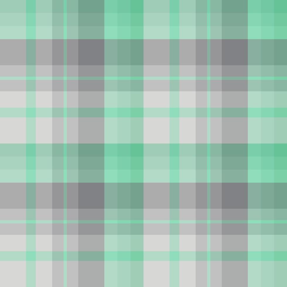 Nahtloses Muster in wunderschönen grauen und mintgrünen Farben für Plaid, Stoff, Textil, Kleidung, Tischdecke und andere Dinge. Vektorbild. vektor