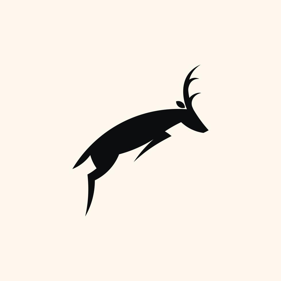 Springendes Hirsch-Logo vektor