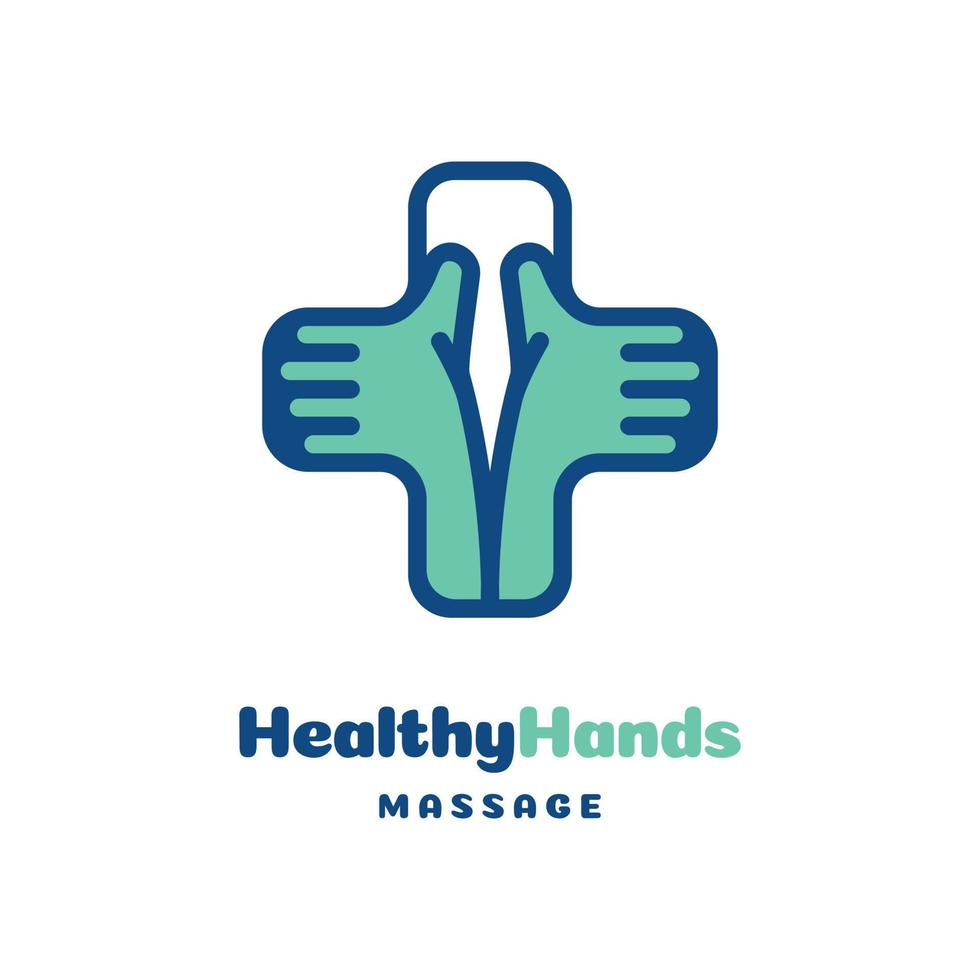 Logo für gesunde Hände Massage vektor