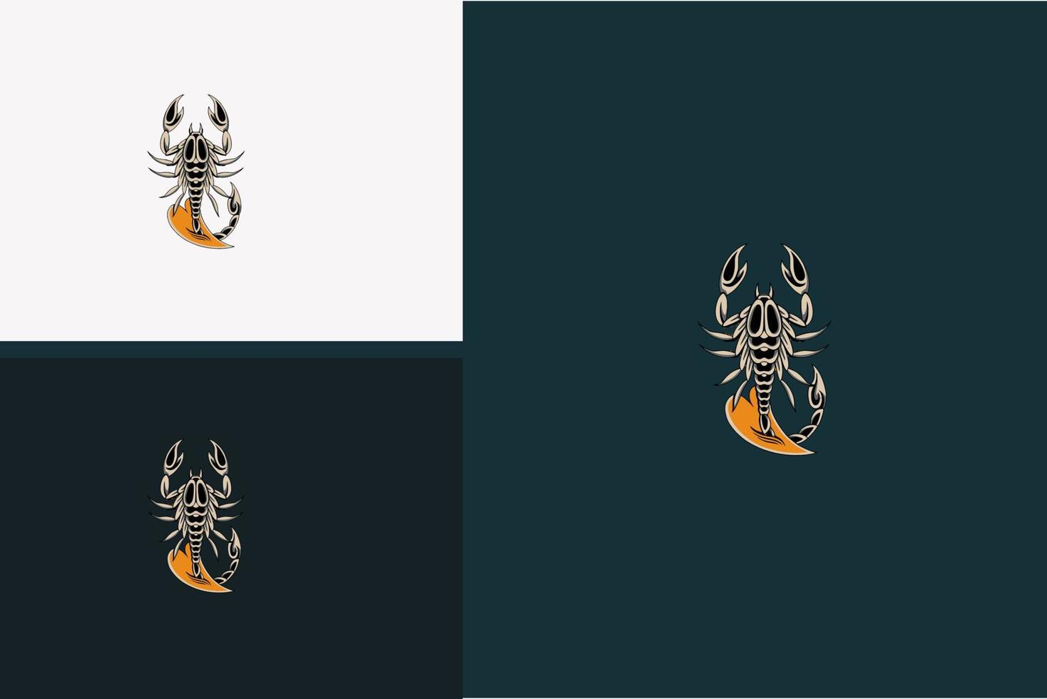 skorpion kung vektor illustration design