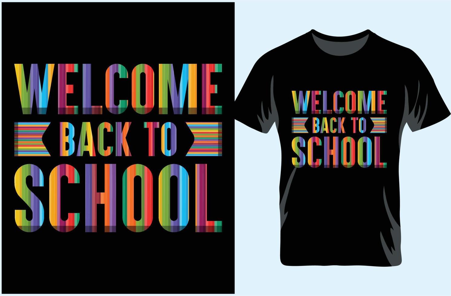 willkommen zurück im schultypografie-t-shirt-design. erster Schultag. Willkommen zurück in der Schule, schönes Typografie-T-Shirt. vektor