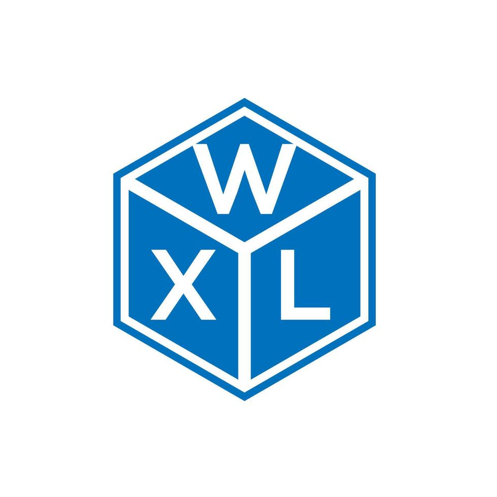 wxl-Buchstaben-Logo-Design auf schwarzem Hintergrund. wxl kreative Initialen schreiben Logo-Konzept. wxl Briefgestaltung. vektor