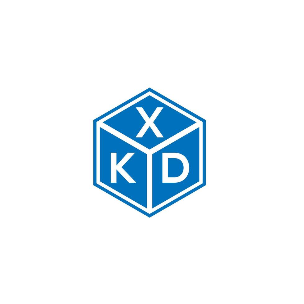 xkd-Buchstaben-Logo-Design auf schwarzem Hintergrund. xkd kreative Initialen schreiben Logo-Konzept. xkd Briefgestaltung. vektor
