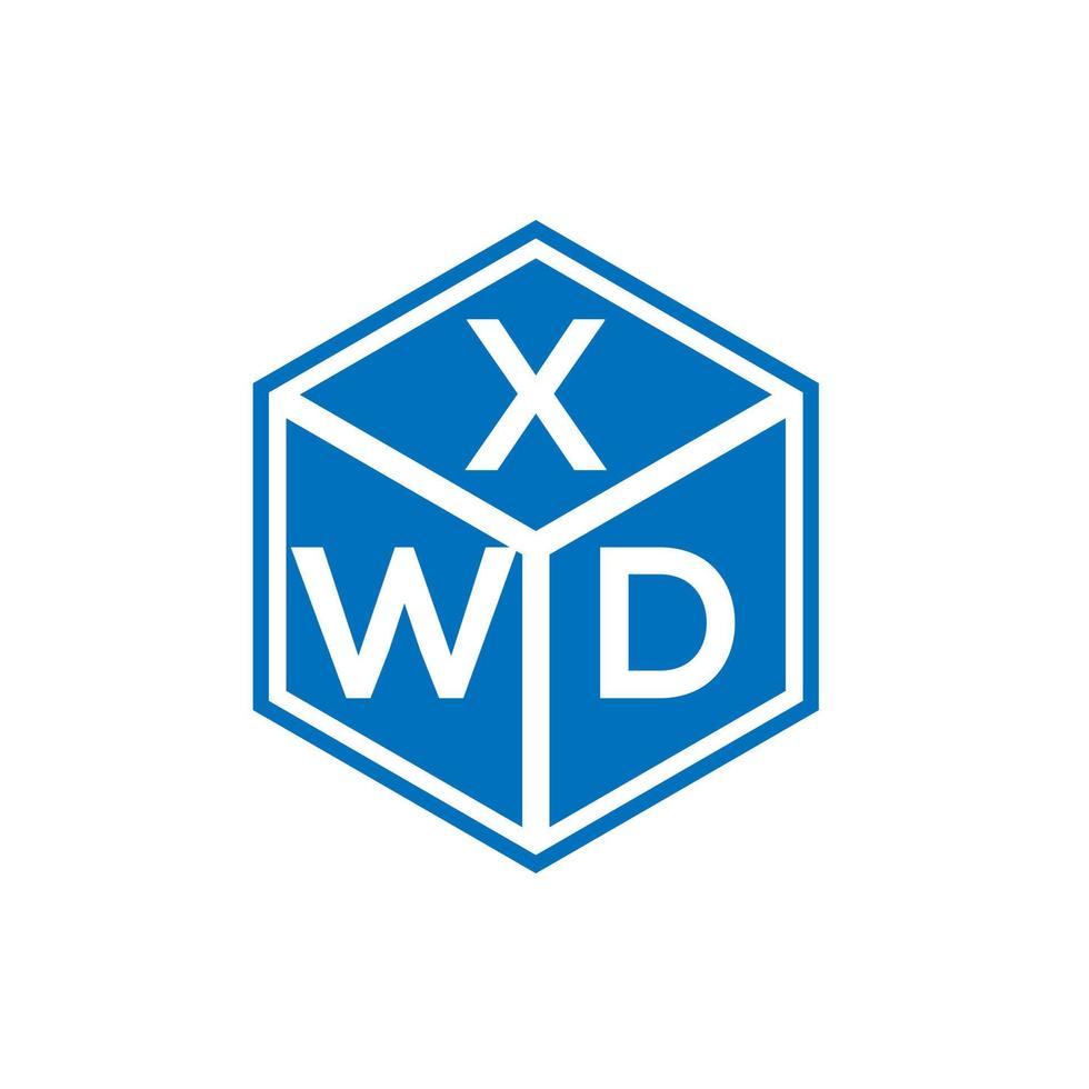 xwd-Buchstaben-Logo-Design auf schwarzem Hintergrund. xwd kreative Initialen schreiben Logo-Konzept. xwd Briefgestaltung. vektor