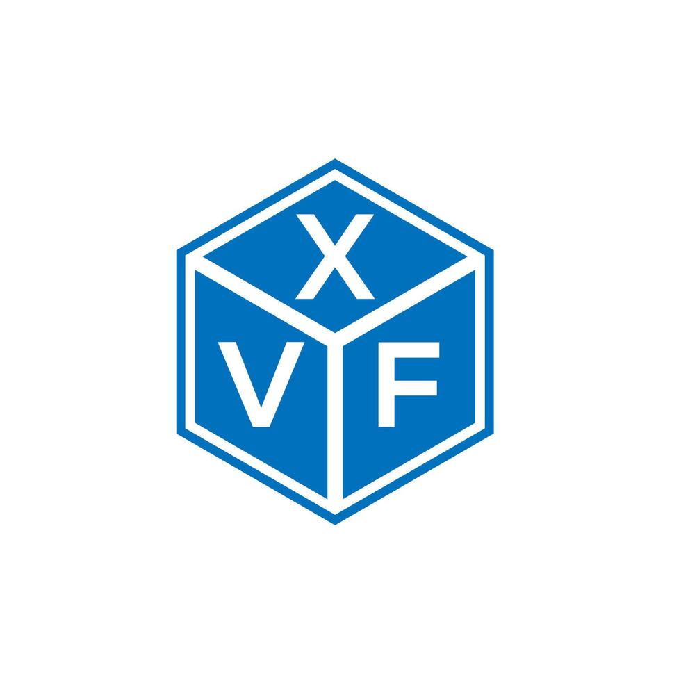 xvf brev logotyp design på svart bakgrund. xvf kreativa initialer bokstavslogotyp koncept. xvf bokstavsdesign. vektor