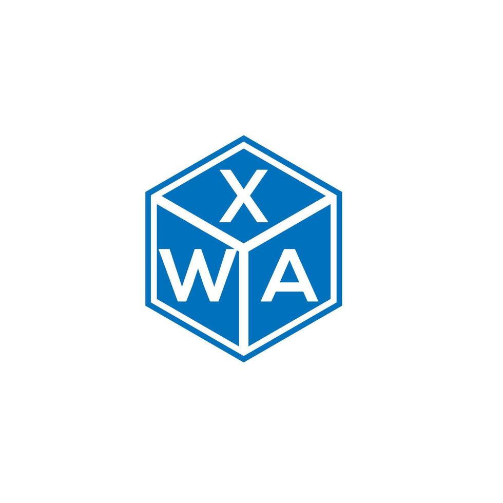 XWA-Brief-Logo-Design auf schwarzem Hintergrund. xwa kreatives Initialen-Buchstaben-Logo-Konzept. xwa Briefgestaltung. vektor