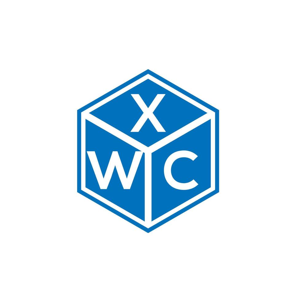 xwc-Brief-Logo-Design auf schwarzem Hintergrund. xwc kreative Initialen schreiben Logo-Konzept. xwc Briefgestaltung. vektor