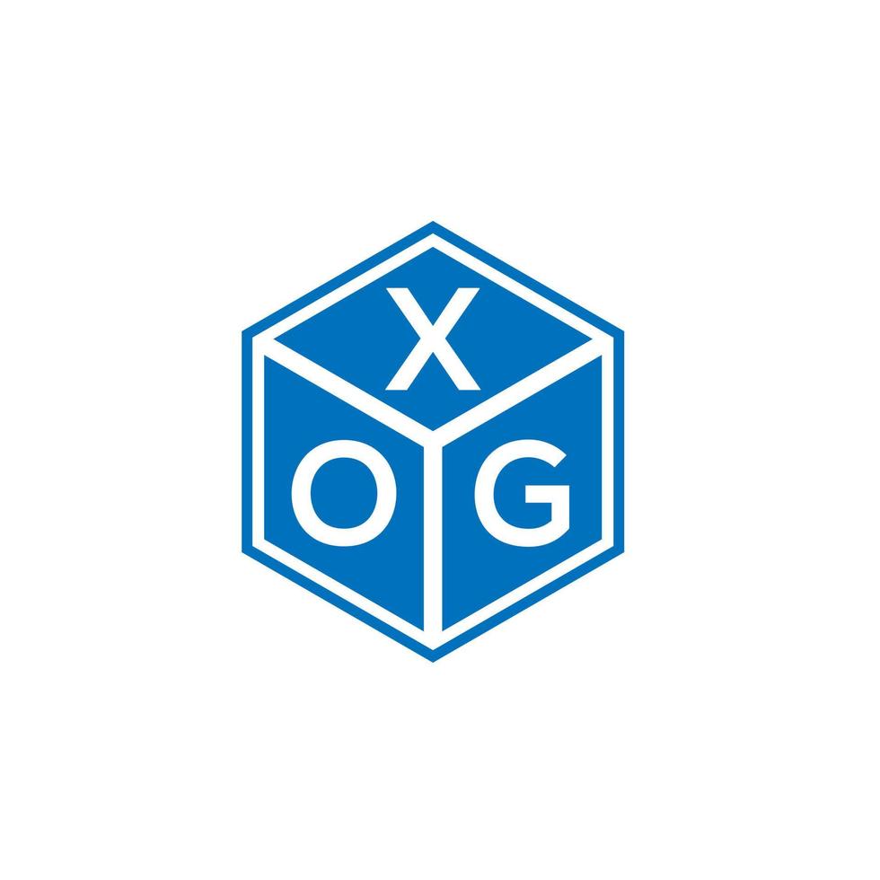xog-Buchstaben-Logo-Design auf schwarzem Hintergrund. Xog kreatives Initialen-Buchstaben-Logo-Konzept. Xog-Buchstaben-Design. vektor