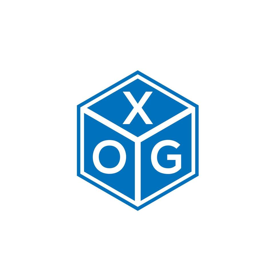 xog brev logotyp design på svart bakgrund. xog kreativa initialer brev logotyp koncept. xog bokstavsdesign. vektor