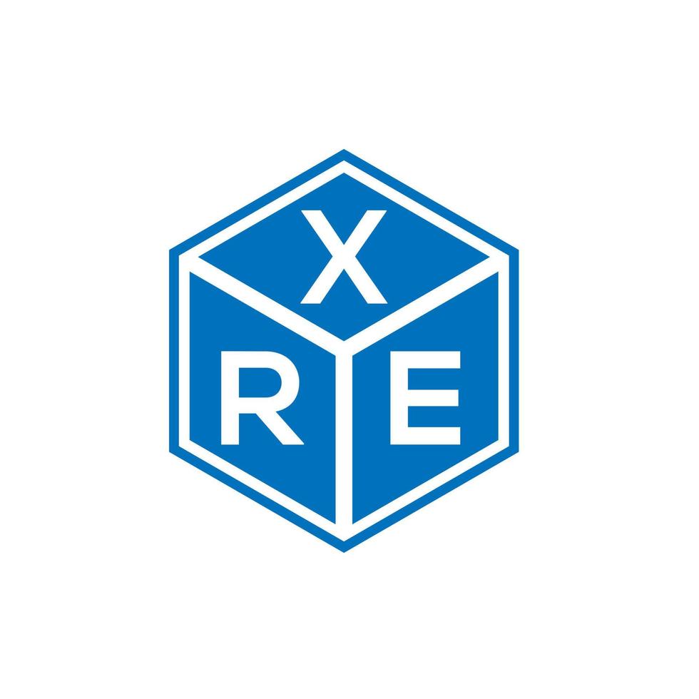 xr-Brief-Logo-Design auf schwarzem Hintergrund. xr kreative Initialen schreiben Logo-Konzept. xr Briefgestaltung. vektor