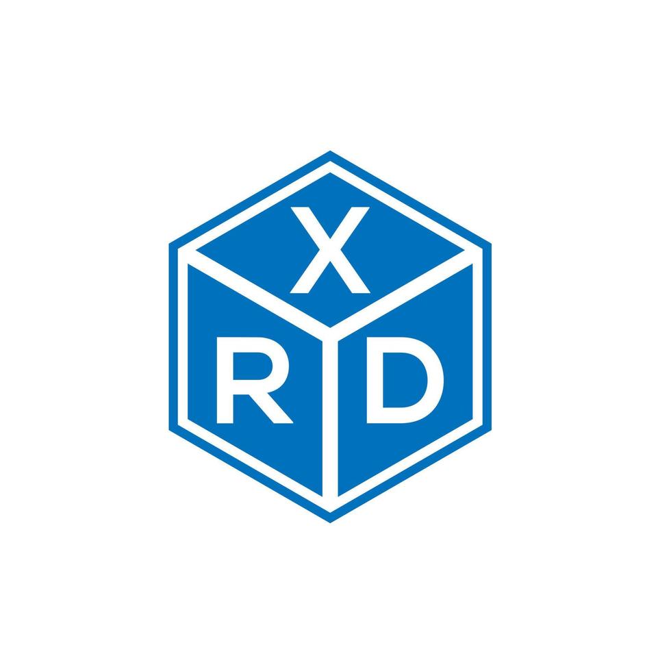 xrd brev logotyp design på svart bakgrund. xrd kreativa initialer bokstavslogotyp koncept. xrd bokstavsdesign. vektor