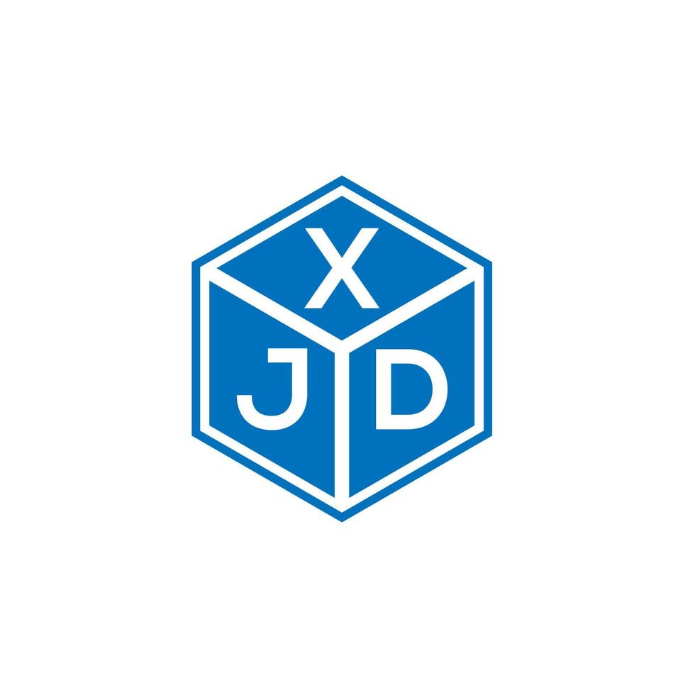 xjd-Buchstaben-Logo-Design auf schwarzem Hintergrund. xjd kreatives Initialen-Buchstaben-Logo-Konzept. xjd Briefgestaltung. vektor