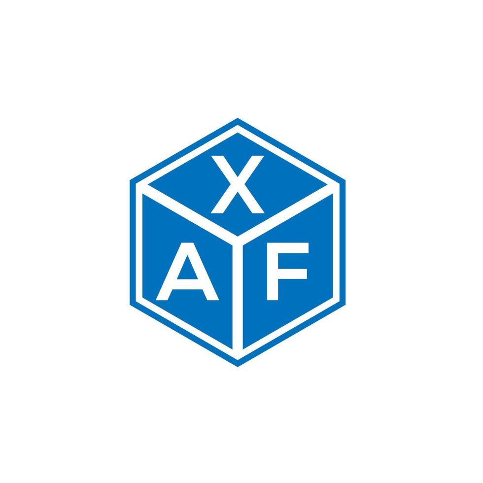 xaf-Buchstaben-Logo-Design auf schwarzem Hintergrund. xaf kreative Initialen schreiben Logo-Konzept. xaf Briefgestaltung. vektor