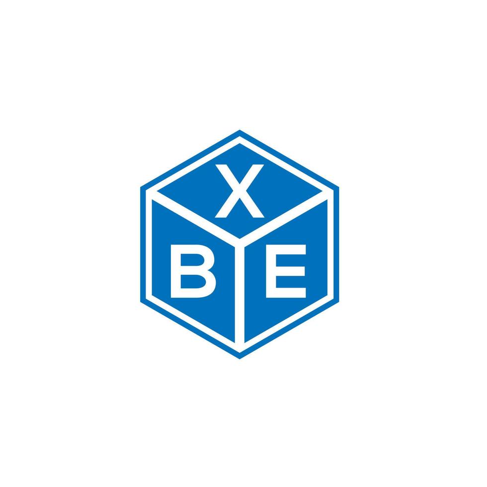 xbe brev logotyp design på svart bakgrund. xbe kreativa initialer bokstavslogotyp koncept. xbe bokstavsdesign. vektor