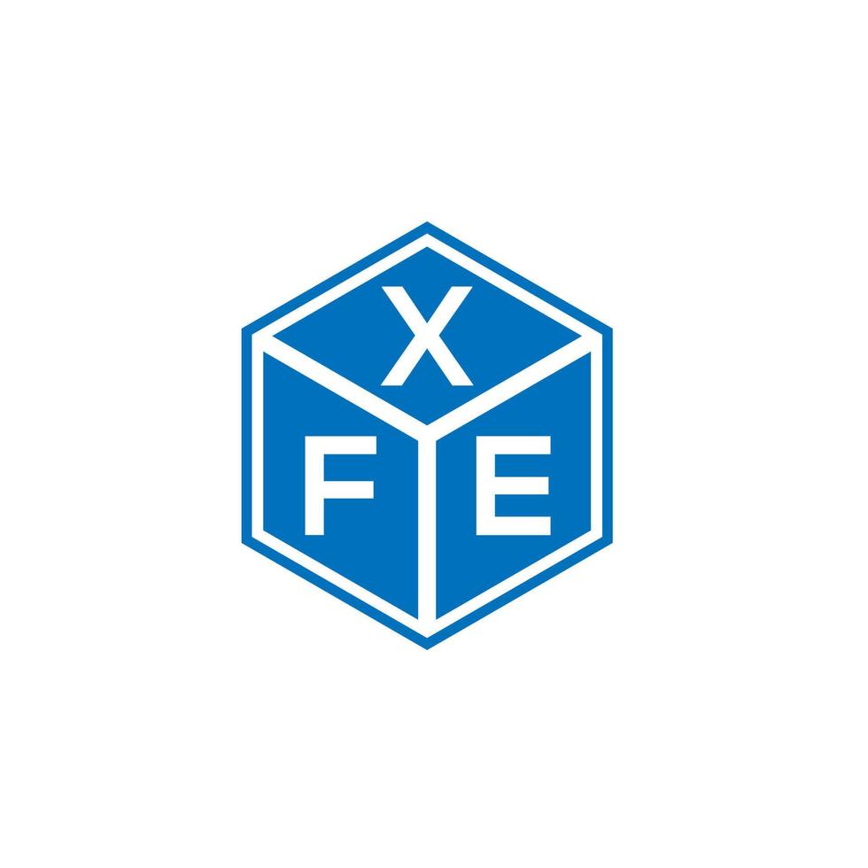 xfe-Brief-Logo-Design auf schwarzem Hintergrund. xfe kreatives Initialen-Buchstaben-Logo-Konzept. xfe Briefgestaltung. vektor