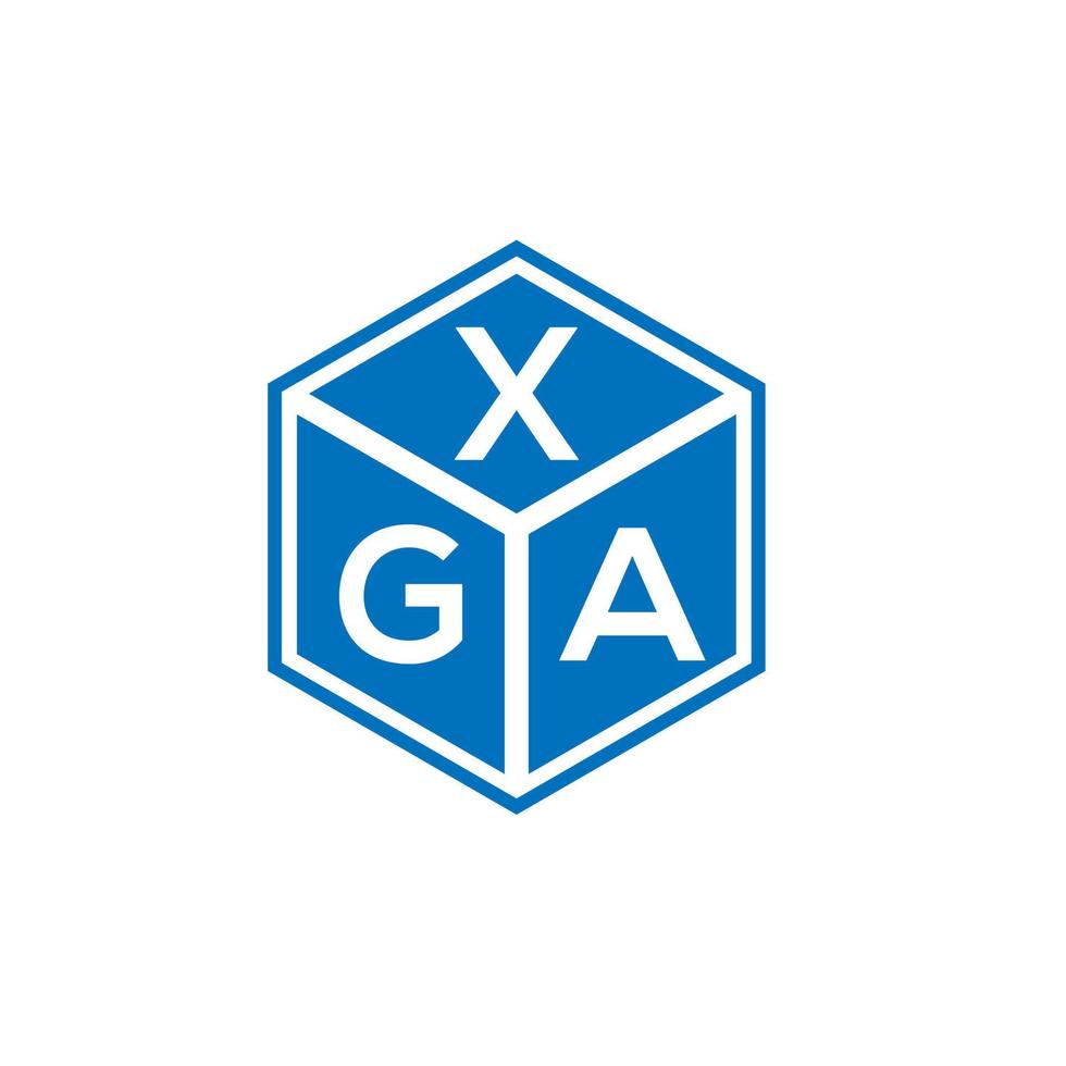 xga-Buchstaben-Logo-Design auf schwarzem Hintergrund. xga kreatives Initialen-Buchstaben-Logo-Konzept. XGA-Buchstaben-Design. vektor