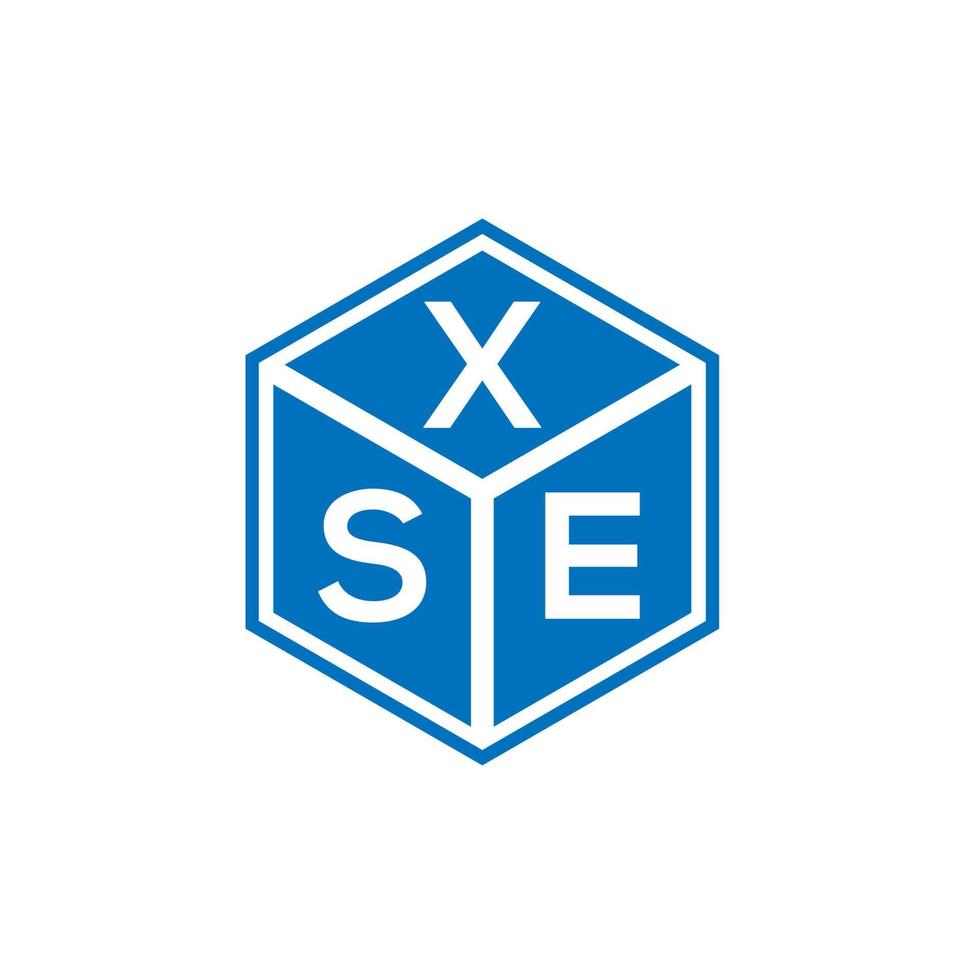 XSE-Brief-Logo-Design auf schwarzem Hintergrund. xse kreatives Initialen-Buchstaben-Logo-Konzept. xse Briefgestaltung. vektor