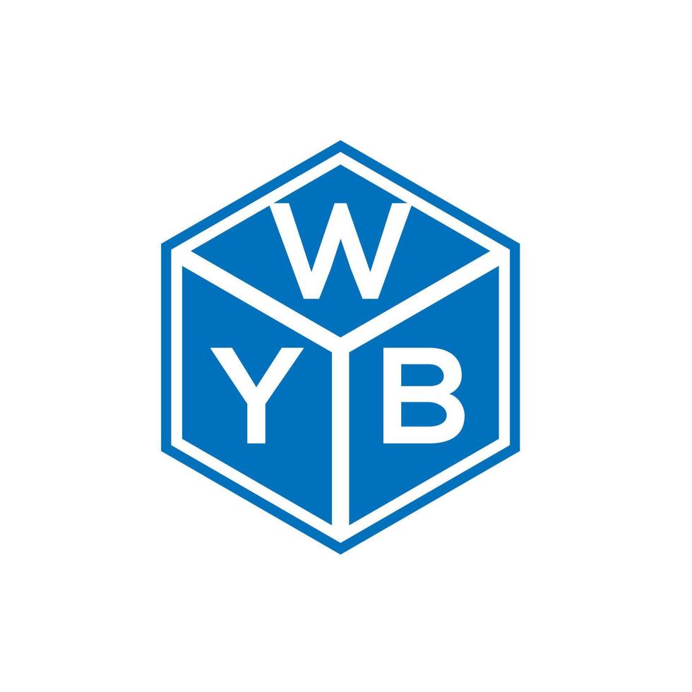 wyb brev logotyp design på svart bakgrund. wyb kreativa initialer brev logotyp koncept. wyb bokstavsdesign. vektor