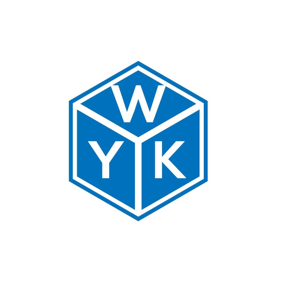 wyk brev logotyp design på svart bakgrund. wyk kreativa initialer brev logotyp koncept. wyk bokstavsdesign. vektor