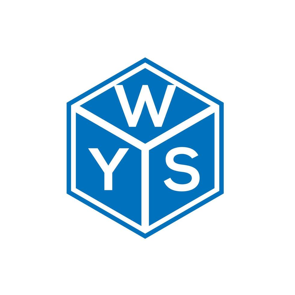 wys brev logotyp design på svart bakgrund. Wys kreativa initialer bokstavslogotyp koncept. wys bokstav design. vektor