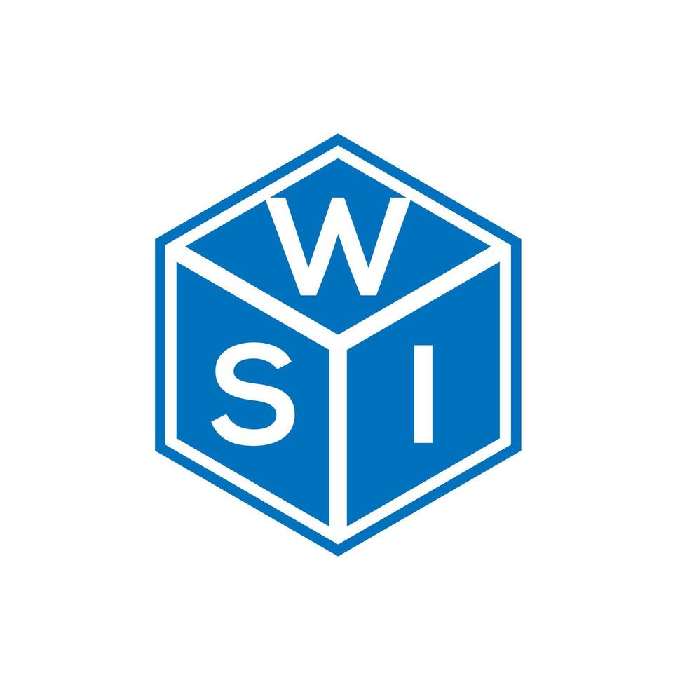 wsi brev logotyp design på svart bakgrund. wsi kreativa initialer bokstavslogotyp koncept. wsi bokstavsdesign. vektor