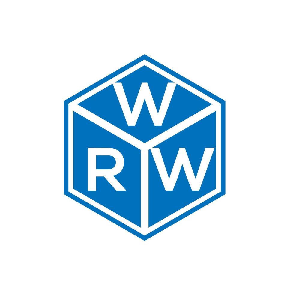 wrw brev logotyp design på svart bakgrund. wrw kreativa initialer brev logotyp koncept. wrw brev design. vektor