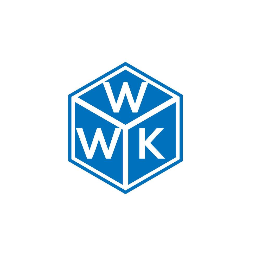 wwk-Brief-Logo-Design auf schwarzem Hintergrund. wwk kreative Initialen schreiben Logo-Konzept. wwk Briefgestaltung. vektor