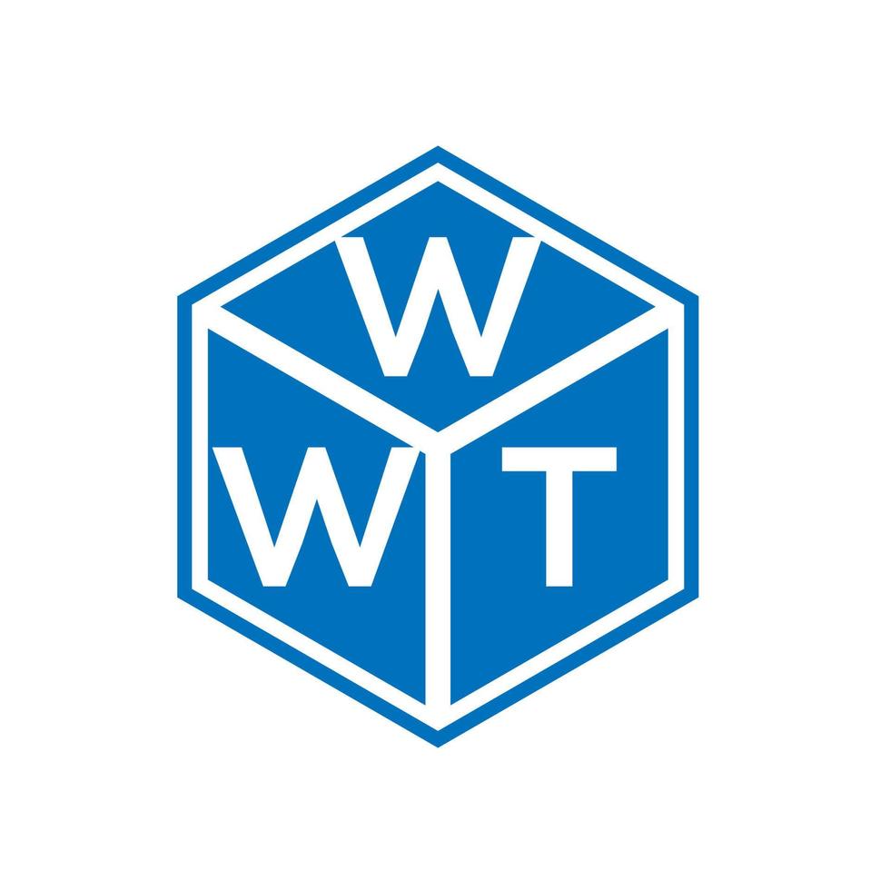 wwt brev logotyp design på svart bakgrund. wwt kreativa initialer brev logotyp koncept. wwt bokstavsdesign. vektor