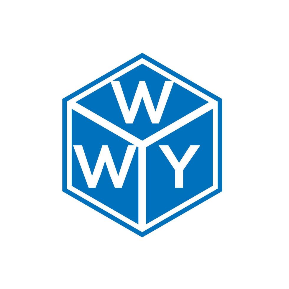 wwy brev logotyp design på svart bakgrund. wwy kreativa initialer brev logotyp koncept. wwy bokstavsdesign. vektor