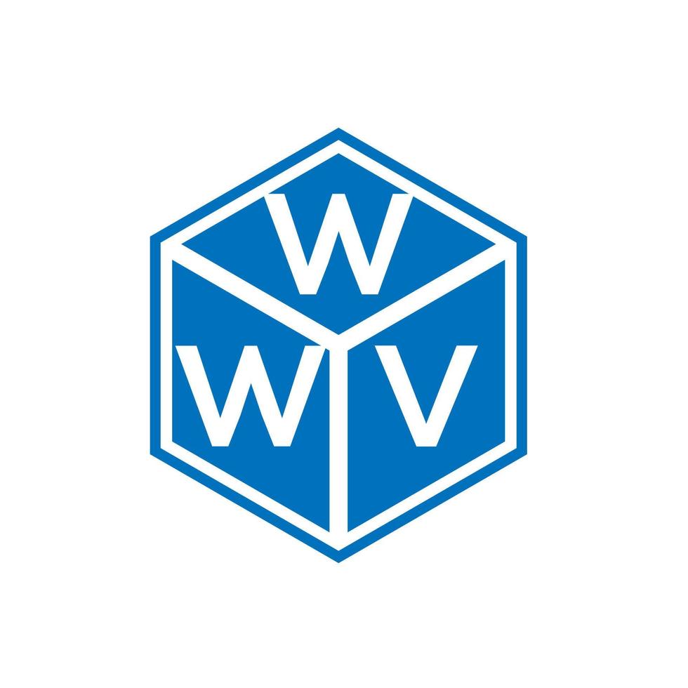 wwv-Brief-Logo-Design auf schwarzem Hintergrund. wwv kreative Initialen schreiben Logo-Konzept. wwv Briefgestaltung. vektor