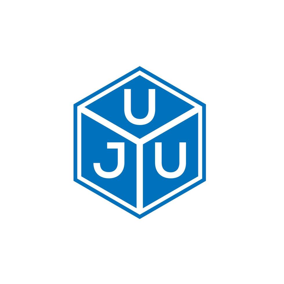 Uju-Brief-Logo-Design auf schwarzem Hintergrund. uju kreatives Initialen-Buchstaben-Logo-Konzept. uju Briefgestaltung. vektor