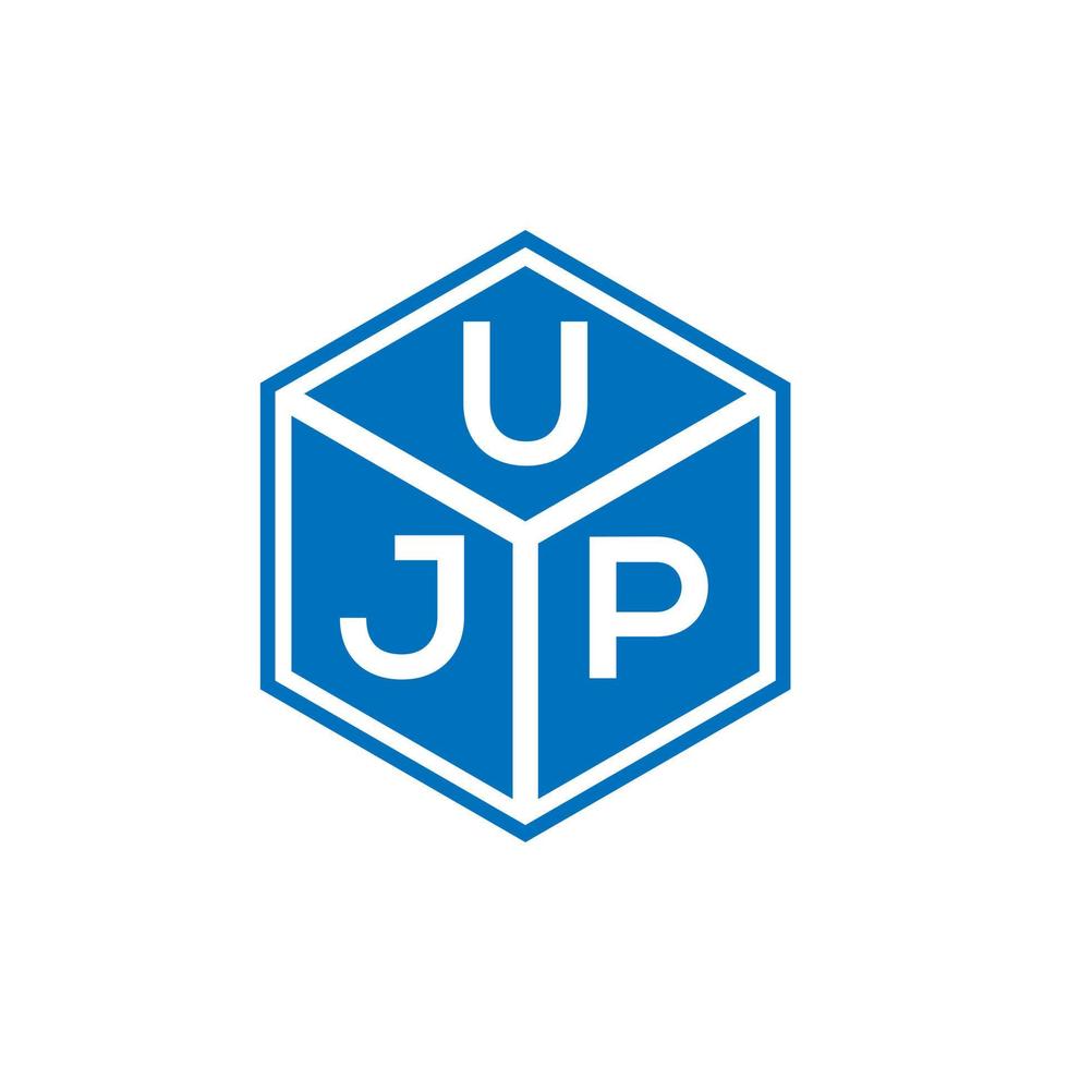 ujp-Buchstaben-Logo-Design auf schwarzem Hintergrund. ujp kreative Initialen schreiben Logo-Konzept. ujp Briefgestaltung. vektor