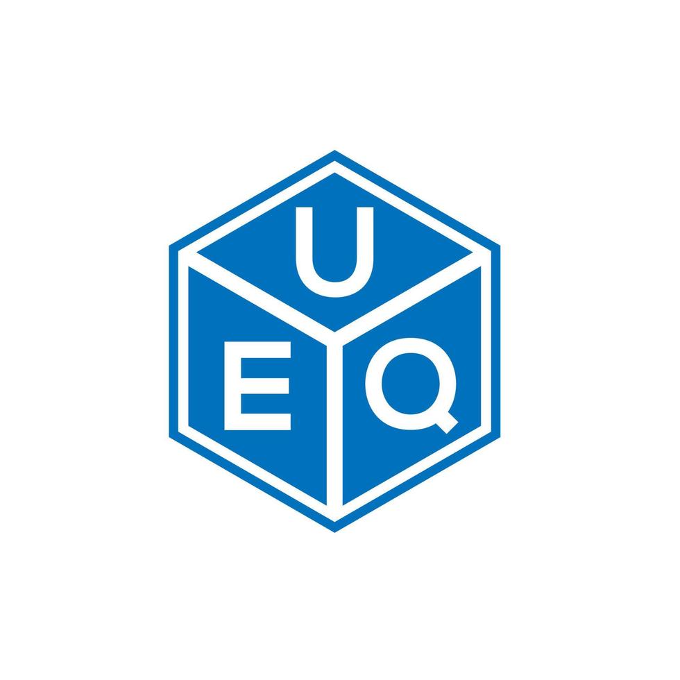 ueq brev logotyp design på svart bakgrund. ueq kreativa initialer bokstavslogotyp koncept. ueq bokstavsdesign. vektor