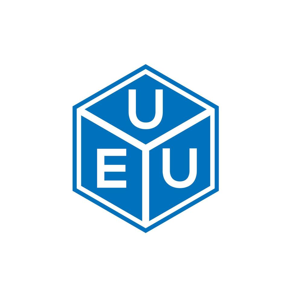 ueu brev logotyp design på svart bakgrund. ueu kreativa initialer brev logotyp koncept. ueu bokstavsdesign. vektor