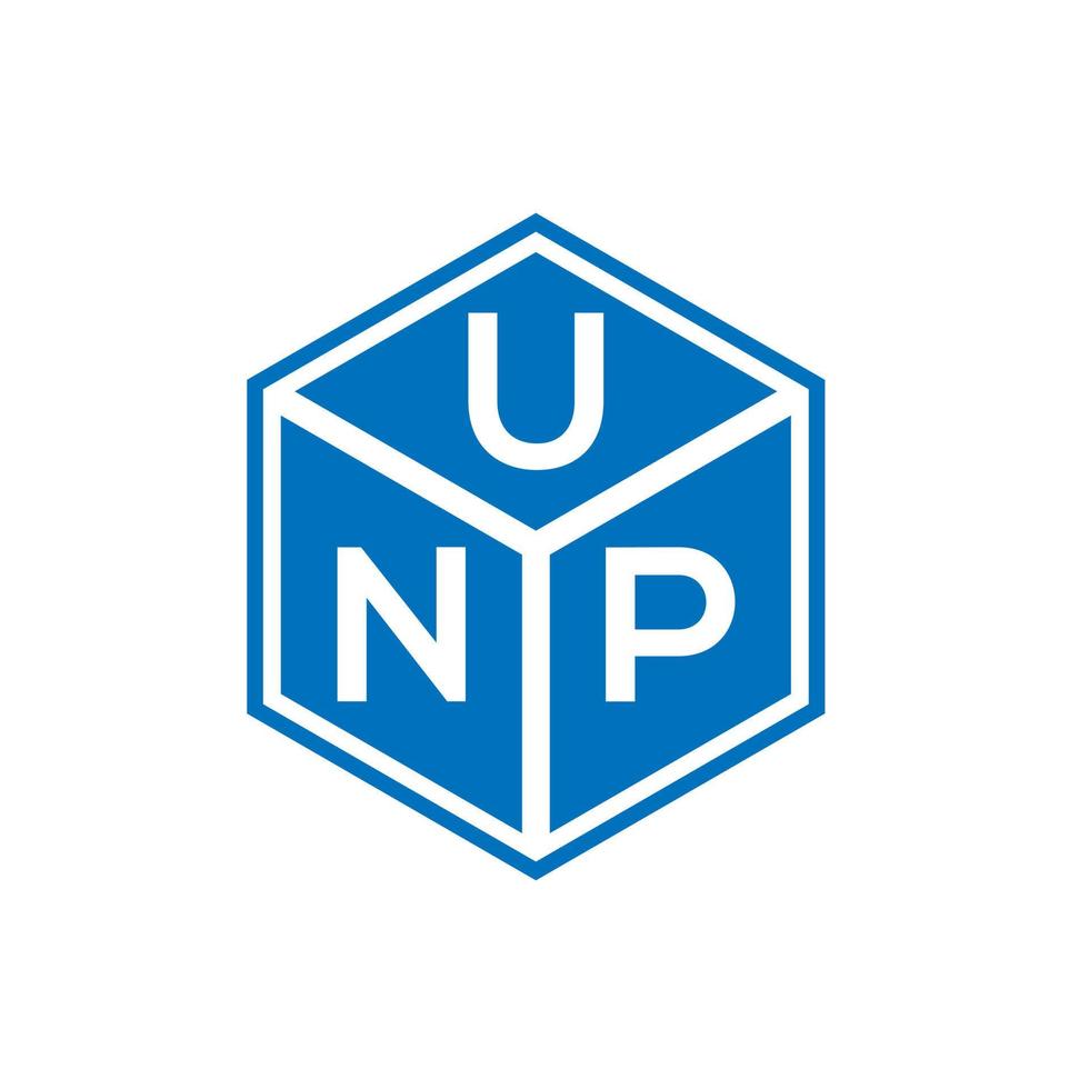 unp-Brief-Logo-Design auf schwarzem Hintergrund. unp kreative Initialen schreiben Logo-Konzept. unp Briefgestaltung. vektor