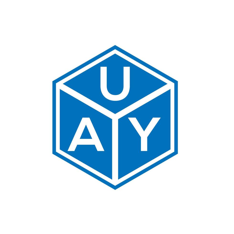 uay-Buchstaben-Logo-Design auf schwarzem Hintergrund. ua kreative Initialen schreiben Logo-Konzept. uay Briefgestaltung. vektor