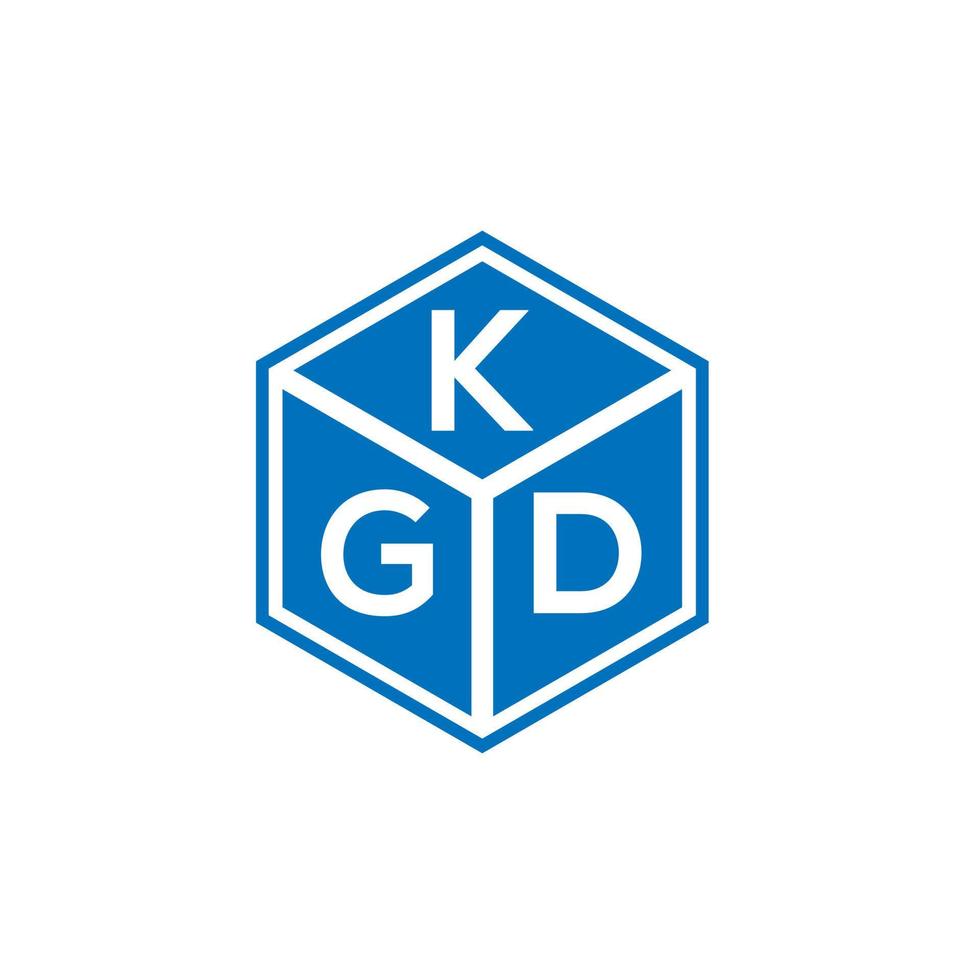 kgd brev logotyp design på svart bakgrund. kgd kreativa initialer bokstavslogotyp koncept. kgd bokstavsdesign. vektor