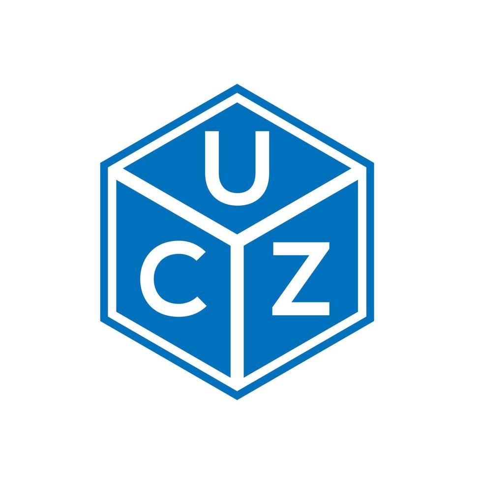 ucz brev logotyp design på svart bakgrund. ucz kreativa initialer brev logotyp koncept. ucz bokstavsdesign. vektor