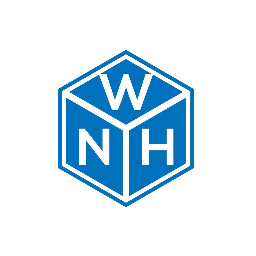 wh-Buchstaben-Logo-Design auf schwarzem Hintergrund. wnh kreatives Initialen-Buchstaben-Logo-Konzept. wnh Briefgestaltung. vektor