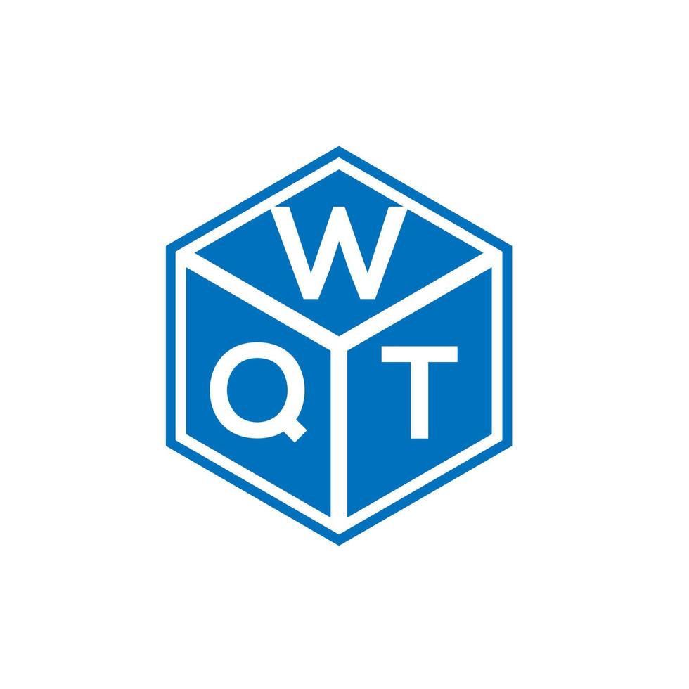 wqt brev logotyp design på svart bakgrund. wqt kreativa initialer brev logotyp koncept. wqt bokstavsdesign. vektor